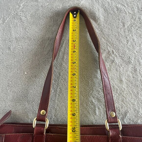 Merlot Leather Satchel Hand Bag - Picture 16 of 16